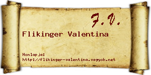 Flikinger Valentina névjegykártya